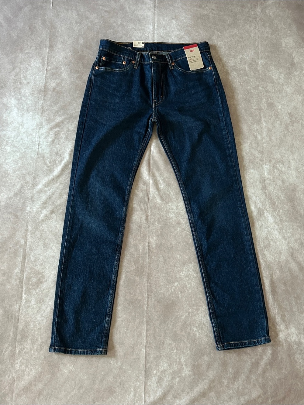 Levi's 512 Slim Straight Stretch Dark Blue Jeans 32 x 32
